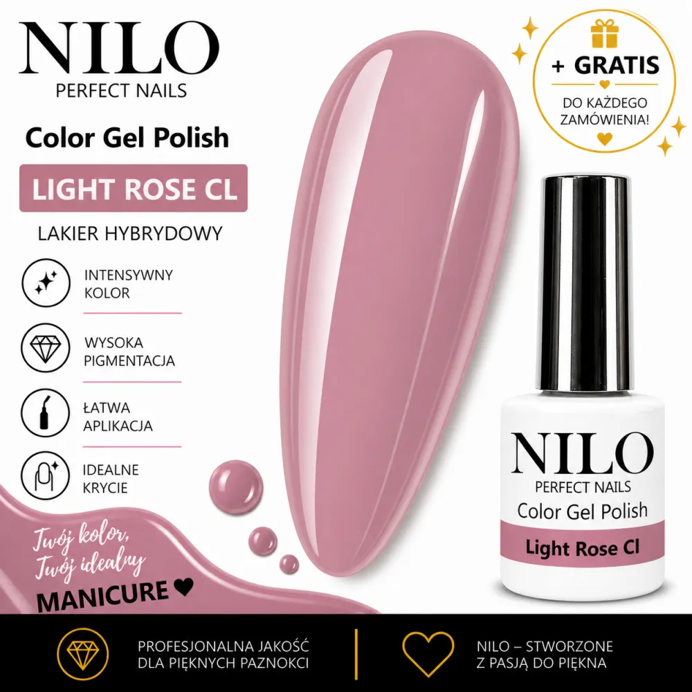 Lakier Hybrydowy Light Rose Cl – NILO no.153